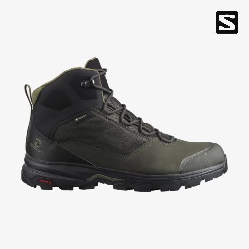 Olive Salomon Outward GTX Men's Hiking Boots | PH 23519G